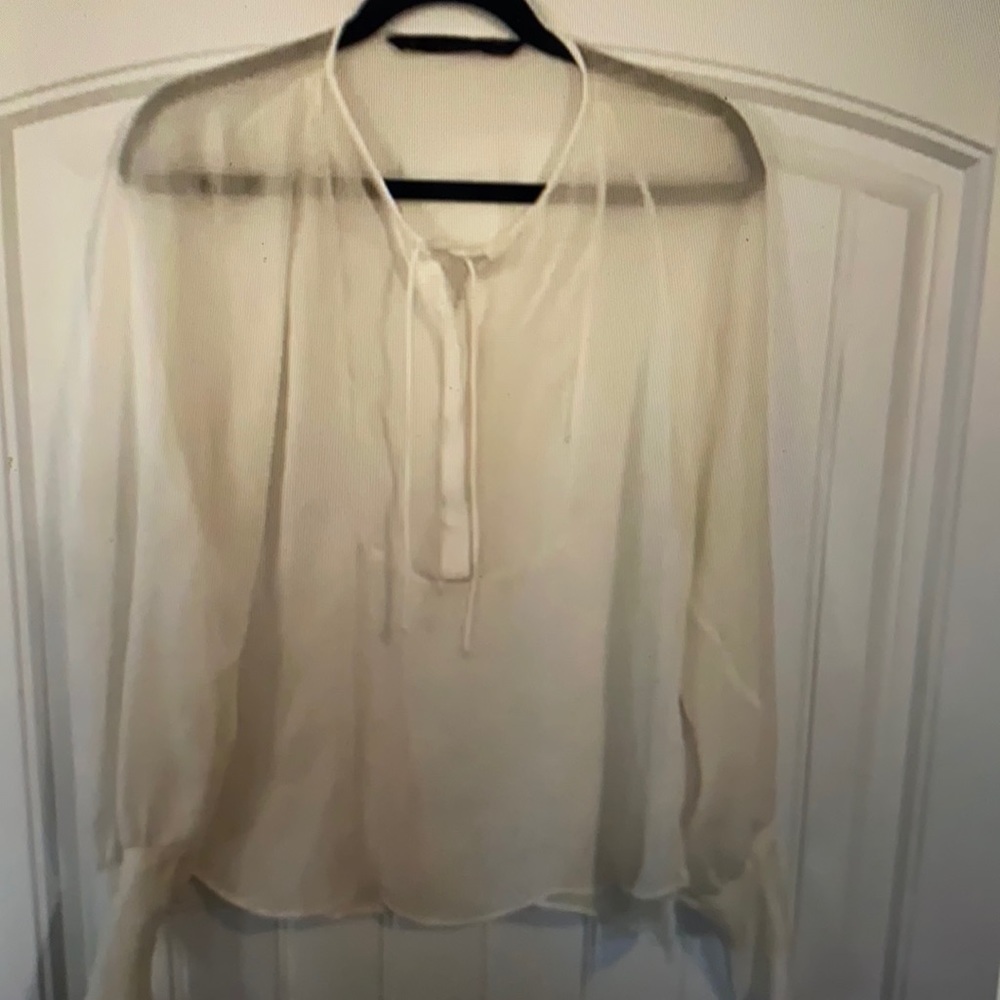 Zara Woman Studio Boho gauze Blouse